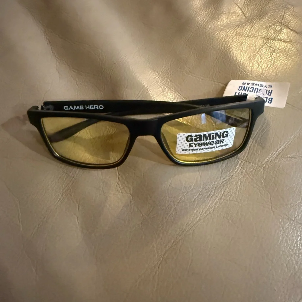 Blue light Gaming Eyewear Black and Yellow Glasses